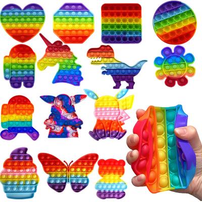 China Funny Rainbow Educational Running Toy Fidget Push Push Toy Sensory Push Automatic Noises Push Toys For Kids Puzzle Tabletop Toy for sale