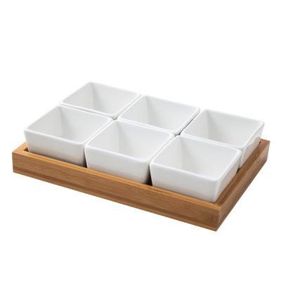 China 2021 Viable New Box Dish Fashion Home Creative Ceramic Bamboo Snack Dish for sale