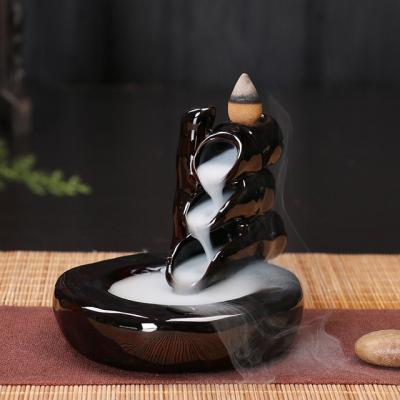 China Chinese Creative Home Ceramic Censer Holder Backflow Incense Stick Incense Decor Home Decor Use in Home Teahouse for sale