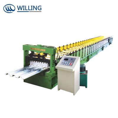 China Building Material Shop AUTO Decking Panel Roll Forming Machine /Steel Floor Decking Tile Making Machine Price for sale