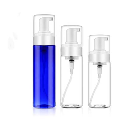 China Hot Selling Plastic Cleansing Cosmetic Hot Selling Foaming White Blue Foam Dispense Bottle Spray for sale