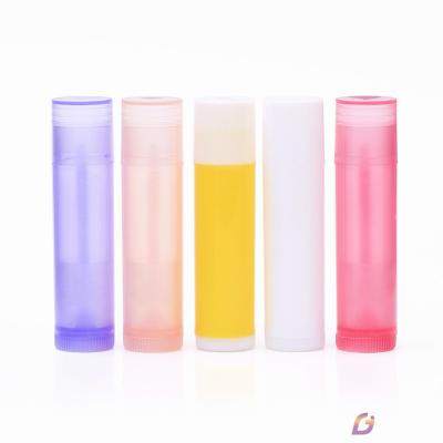 China Lip Balm Tube 5g Lip Pomade Stick Tubes/Container Black White Clear Empty Cosmetic Lipstick Tube for sale