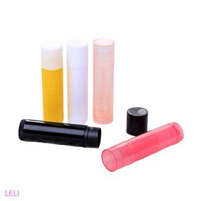 China Cosmetic hot sale 5g lip balm plastic tube/lip pomade stick tube/white lipstick tubes for sale