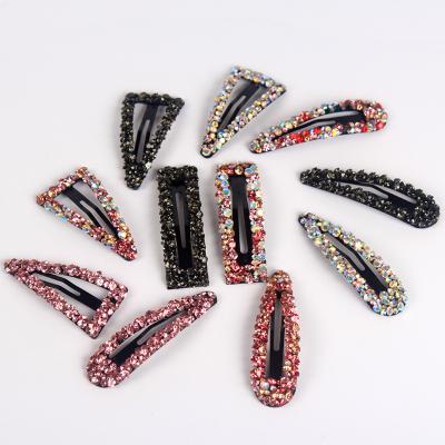 China / 2023 New Arrival Colorful BB Crystal Rhinestone Geometric Hairpins Headwear Hair Clips Hair Clips For Women Girls for sale