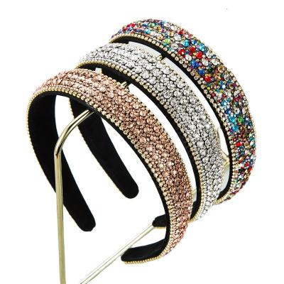 China / Korean Multicolor Headband Women's Simple Fashion Headdress Hair Accessories Wash Jewelry Crystal Hairbands for sale