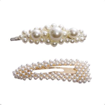 China / Fashion Geometric Pearl Hair Pins For Women Girls Headwear Barrette Hair Clips Accessories for sale