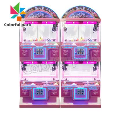 China Coin-Operated Red Mini 4-Person Claw Crane Machine for Fashion Dolls at Colorful Park for sale