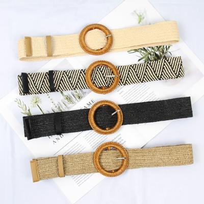 China PP Turf Wholesale High Quality PP Turf Belt Bohemian Ladies Waistband Women Elastic Waistbands For Dress for sale