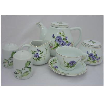 China One Kind Design Vintage Sustainable Nice 9Pcs Customize Pattern 3 Liter Ceramic Tea Set for sale