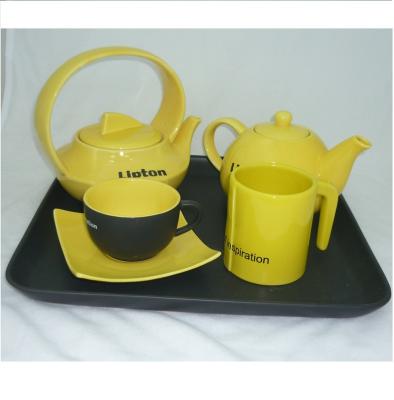 China Manufacturer Unique Modern Customize Viable Color Cup Teapot 8Pcs Ceramic Tea Set for sale