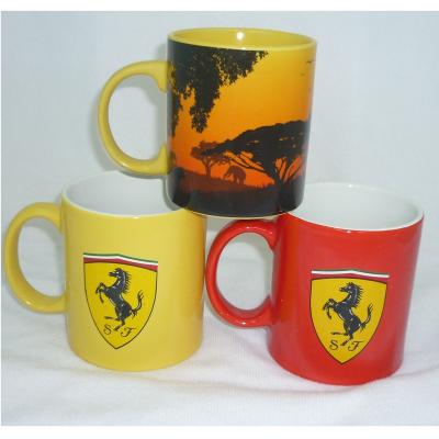 China Good Sustainable Deep Modern Small Customize Color Round 320ML Ceramic Mugs With Handle for sale