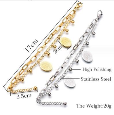 China TRENDY Multi-layer Stainless Steel Bracelet Love Bead NK Bracelet For Women Life Tree Bracelets Head for sale