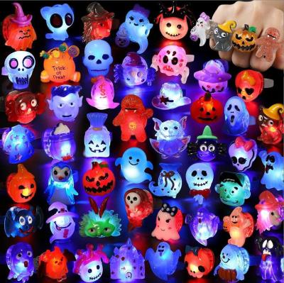 China TRENDY Fashion Rings Halloween Christmas Glitter Ring Children's Glowing Ring LED Finger Light For Children Adult for sale