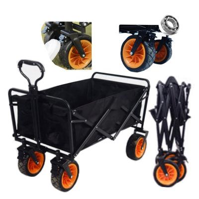 China RVDAYS Tools Two Handles Steel Frame Camping Cart Folding Beach Cart Folding Utility Cart for sale