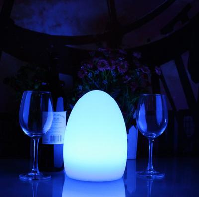 China Contemporary Modern Rechargeable LED Egg Shape Restaurant Table Light Cordless Lamp For Hotel Decorative for sale