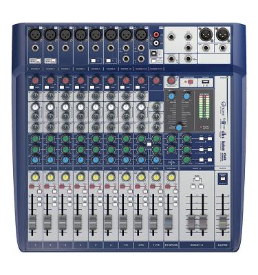 China Clear Sound Signature 12 Channel Soundcraft Audio Mixer For Stage Singing Performance 2 Orders for sale