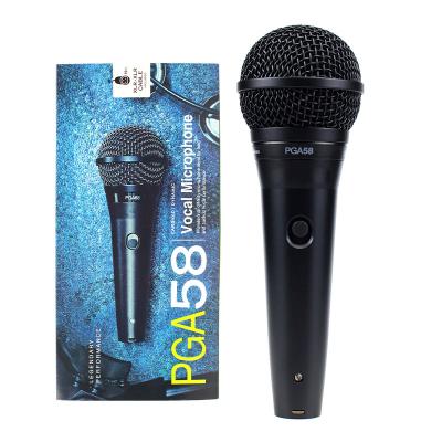 China Clear sound good quality condenser voice microphone PGA58 PGA 58 with XLR wire with microphone cable wire xlr 3m for sale