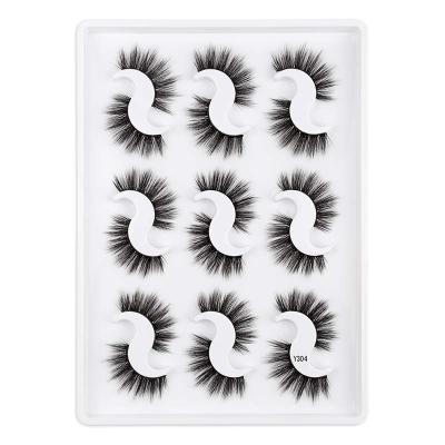 China Natural Long Nine Pairs Boxed 3d False Eyelashes Light And Soft Fake Eyelashes Natural Eyelash Bulk Seller Top False for sale