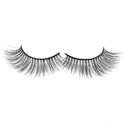 China Natural Long 2022 New Hot Selling Glitter Packing 4 Pairs Long False Mink Hair 3d Lashes Silk Strip Eyelashes for sale