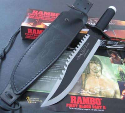 China Custom Rambo Hunting Knife Rambo Style Sheath Survival Hunting Rambo Knife for sale