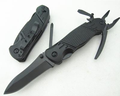 China Multi Functional Aluminum Knife Black Handle Knife 440 Blade Stainless Steel Blade Utility Folding Knife for sale