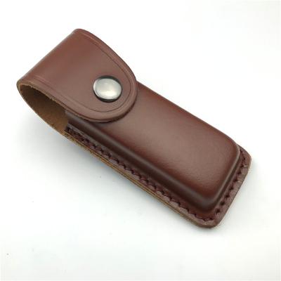 China Camping Knife Genuine Leather Sheath For Pocket Knife for sale