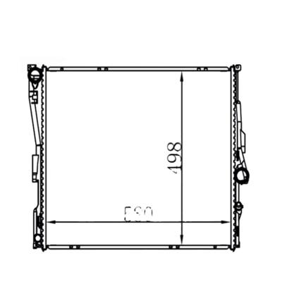 China Aluminum Core Plastic Tank Vehicle Engine Cooler Radiator For X3 E83 17113414693 en venta