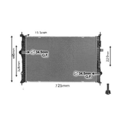 中国 Core Aluminum Plastic Tanks Auto Spare Parts By Water Cooling System Radiator Car Aluminum Copper Radiator For OE Radiators 9678711180/1301010-SL008-01 販売のため