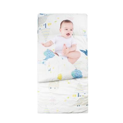 China Sleep Baby Travel Newborn Soft Cotton Warm Breathable Zipper Animal Printing Organic Quilted Blanket Sleep Blanket for sale