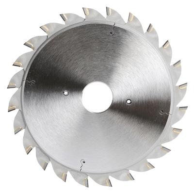 China 75Cr1 table saw with double scoring blade special tungsten carbide inclined circular saw blade for wood cutting for sale