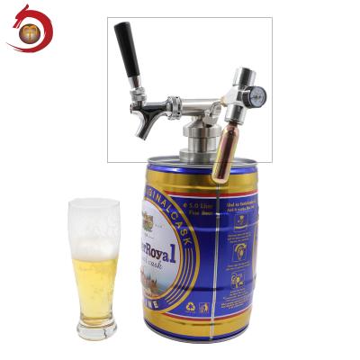 China New 5l food frade design patent tinplate beer keg dispenser for sale