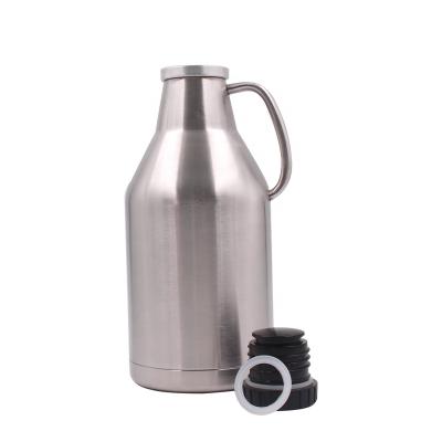 China PORTABLE 32oz Large Capacity Double Wall Insulated Beer Shaker 1l Bottle For Wine for sale