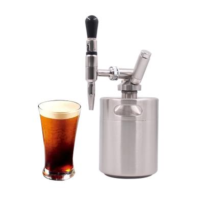 China Home Office Logo Food Grade 75psi 64oz Recyclable Custom Safe Stainless Steel Ice Nitro Portable Cold Brew Coffee Maker for sale