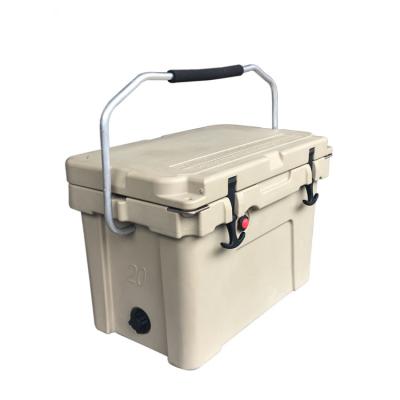 China Hot Selling 20L Custom Portable Mini Metal Camping Insulation Cooler Box Set for sale