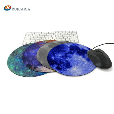 China 100% eco-friendly mouse pad moons shaped mousepad custom mousepad round anti-slip speed laptop anti-slip mouse pad wholesale mouse pad anti-slip for sale