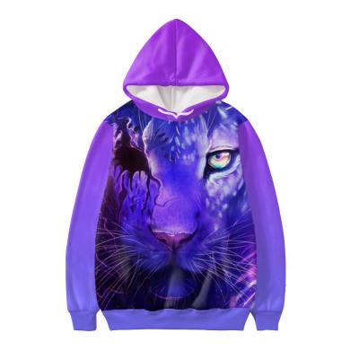 China 2021 winter sports new fun 3D print hoodie custom lion head male pullover anti-wrinkle sweatshirt for sale