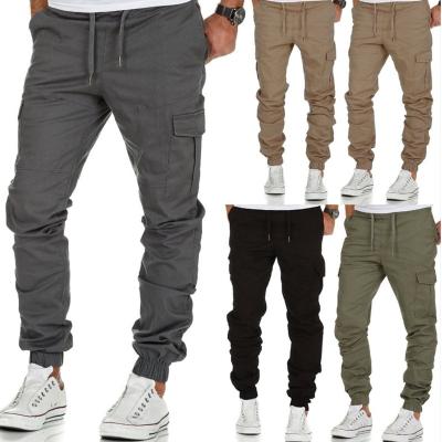 China QUICK DRY Premium Casual Mens Sports Tracksuit Drawstring Waistline Relaxed Fit Jogger Work Pants Straight Leg Cargo Pants With Pockets for sale