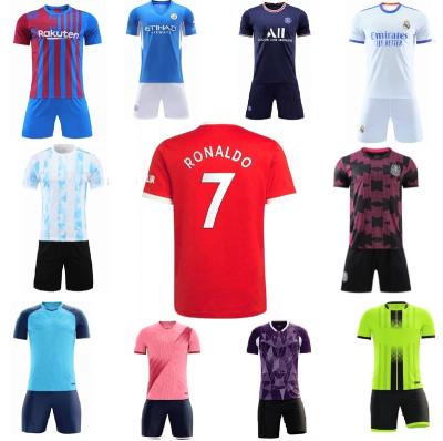 China 2021 quick dry 2022 soccer jerseys wear EURO club quick dry football uniform shirts for sale