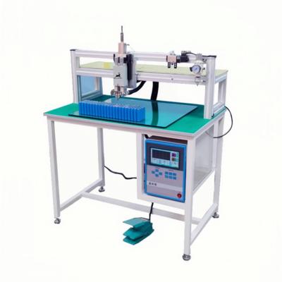 China Building Material Shops Manual Battery Welder Equipment Gantry 6000A Cylindrical DC Type Tab Spot Welding for sale