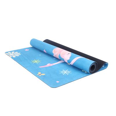 China Sweat Absorption Custom Printed Natural Rubber Non-Slip Suede Eco-Friendly Yoga Mat for sale