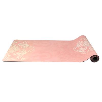 China Sweat Absorption Custom Printed Natural Rubber Non-Slip Suede Eco-Friendly Yoga Mat for sale