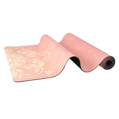 China Sweated Hot Selling Suede Non-Slip Absorption Natural Rubber Eco Friendly Yoga Mat for sale