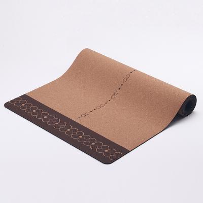 China Microfiber Eco - Friendly Natural Rubber Cork Natural Rubber Yoga Mat Printed Eco - Friendly for sale