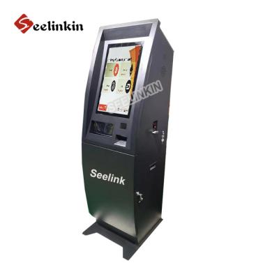 China Indoor in self cashier cdm check banknote deposit bill acceptor running ticket booth withdraw recycler machine BATM BTM payment kiosk for sale