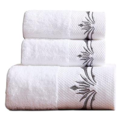 China Oeko Sustainable Tex Certificated Logo Embroidery 500gsm Hotel Five Star 35*75cm 100% Cotton Hand Towels for sale