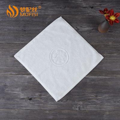 China Eco - Friendly Hotel Hand Towels Wholesale White Bleached Small Logo for sale