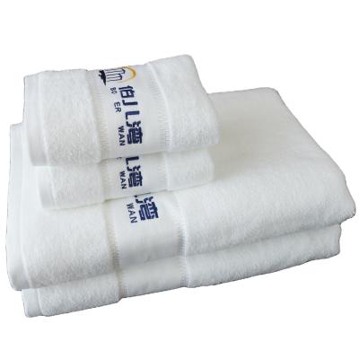 China 100% Cotton Pure White Five Star Hotel Sustainable Bleached Special Bath Towel for sale