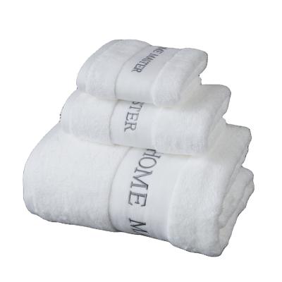 China Sustainable Towel 3 Set , 100% Cotton Bath Towel Set Luxury Hotel Towel Wholesale for sale