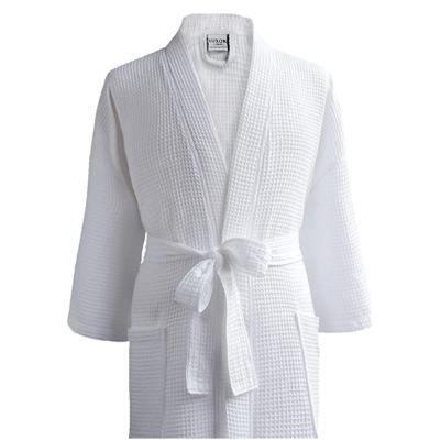 Κίνα Best hotel quality breathable cheap cotton waffle bathrobe 100 white robe embroidery logo hotel bathrobe προς πώληση