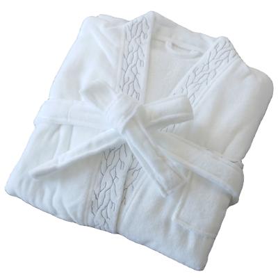 China Breathable design your own hotel bathrobe set unisex velor for sale